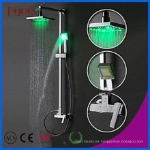Fyeer Bathroom Brass Rainfall Shower Set con luz LED (QH336-1F)